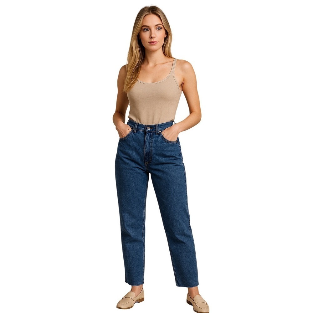 Zena Vintage Jeans Womens Size 7 Dark Wash High Rise Straight Leg Denim Pants